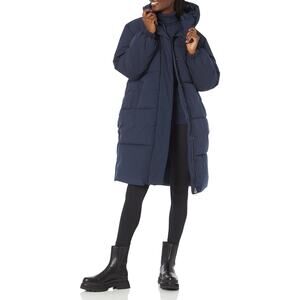 Amazon Essentials Women's Oversized Long Puffer Jacket Navy, Plus Size  5X